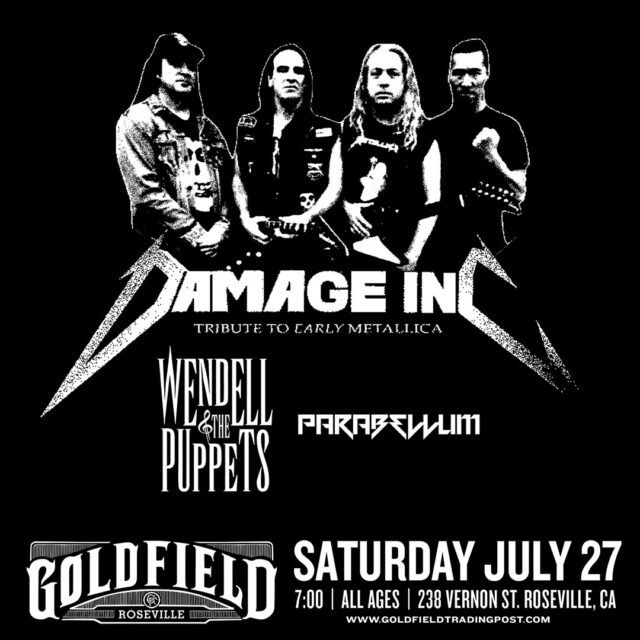 Damage Inc – A Tribute To Early Metallica – Sat Jul 27