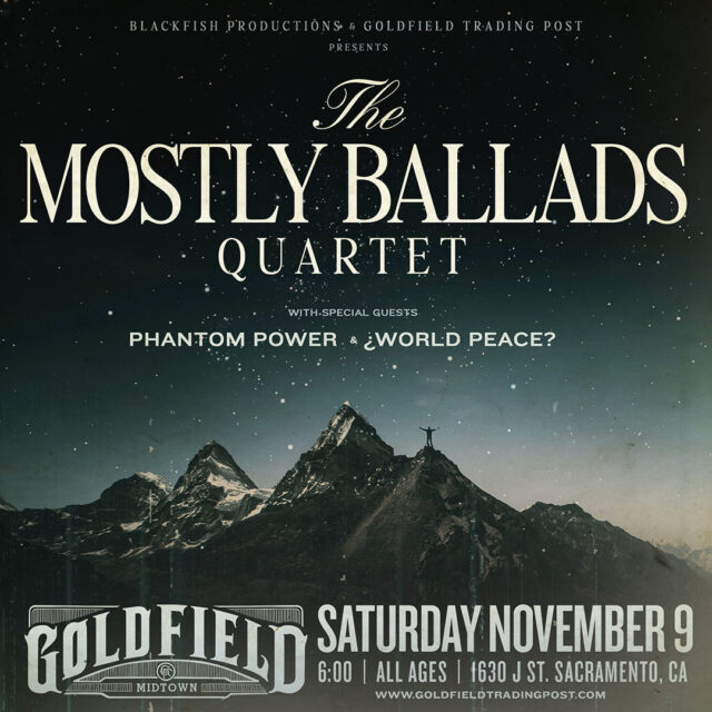 The Mostly Ballads Quartet – Sat Nov 09