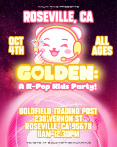 GOLDEN: A K-Pop Kids Party – Sun Oct 04