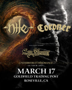 Nile / Coroner – Wed Mar 17