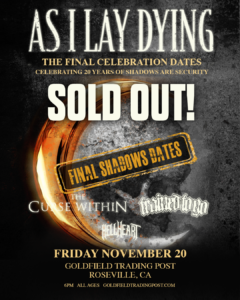 As I Lay Dying – Fri Nov 20